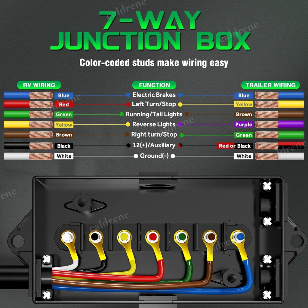 7-Way Trailer Plug Weatherproof Wiring Harness Connector – view 5