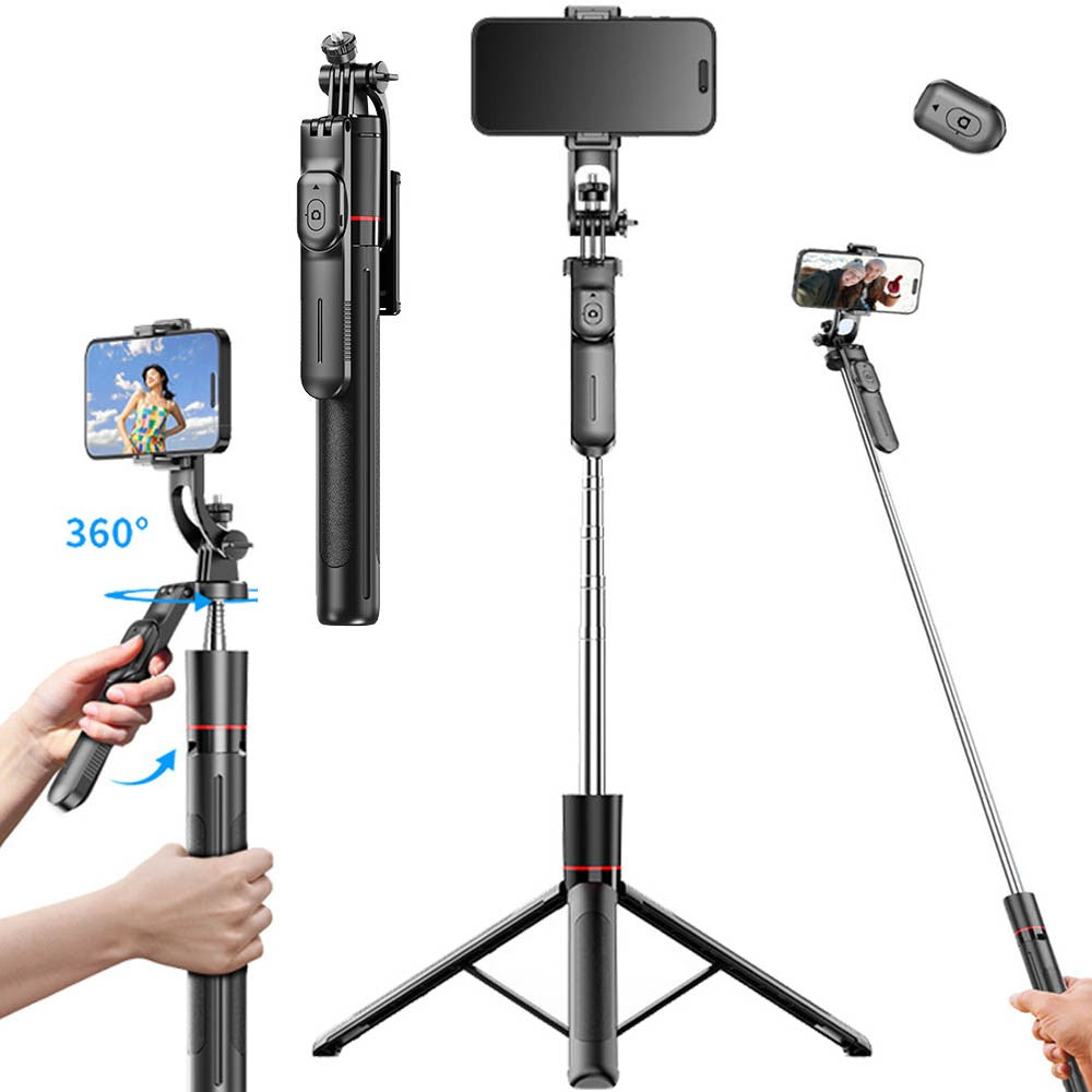 70-Inch Phone Tripod Selfie Stick with Remote Shutter