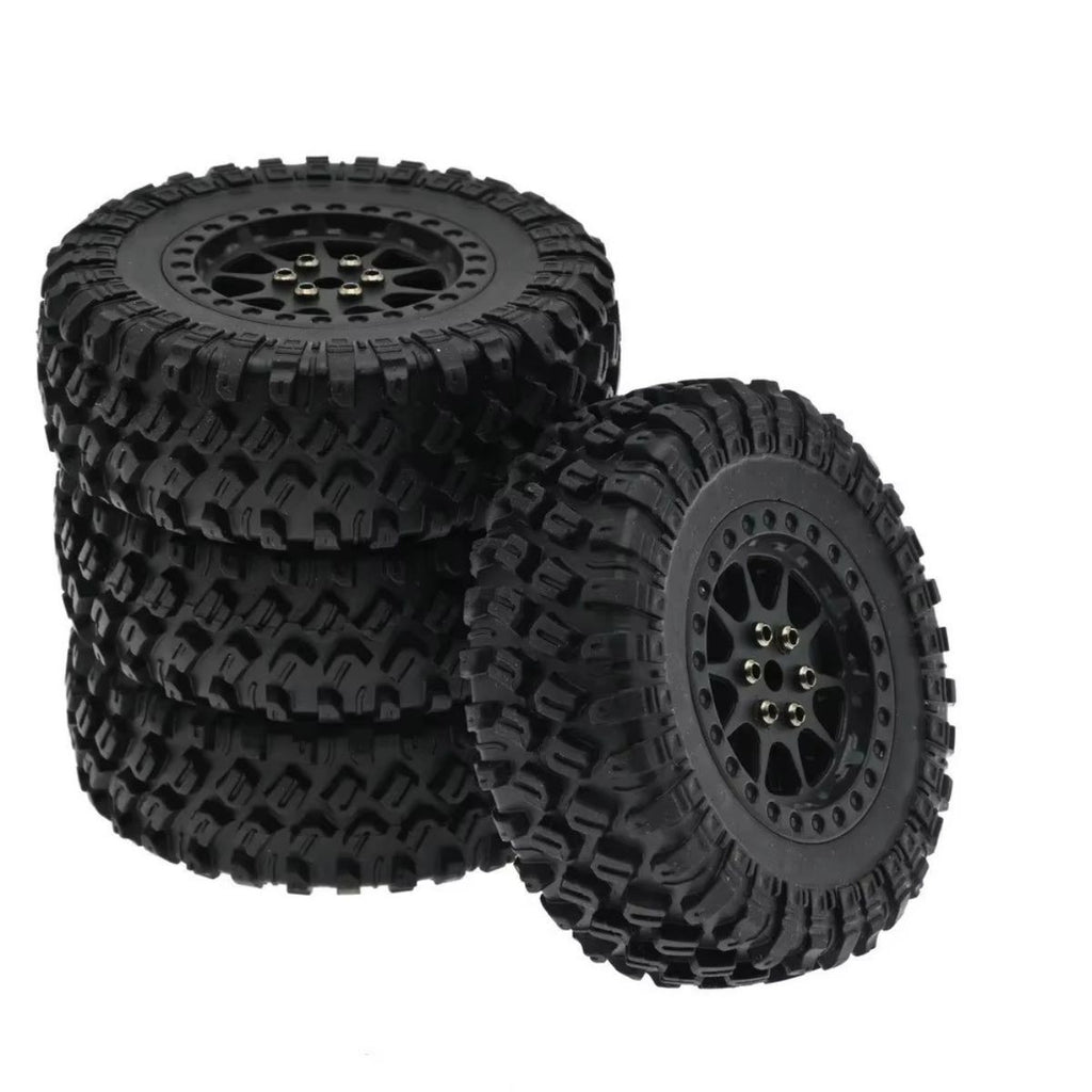 70mm RC Car Tires for MN D90, MN98, MN99S, WPL Models – black