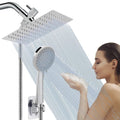 8-Inch Rain Shower Head with Handheld Spray Combo, High Pressure