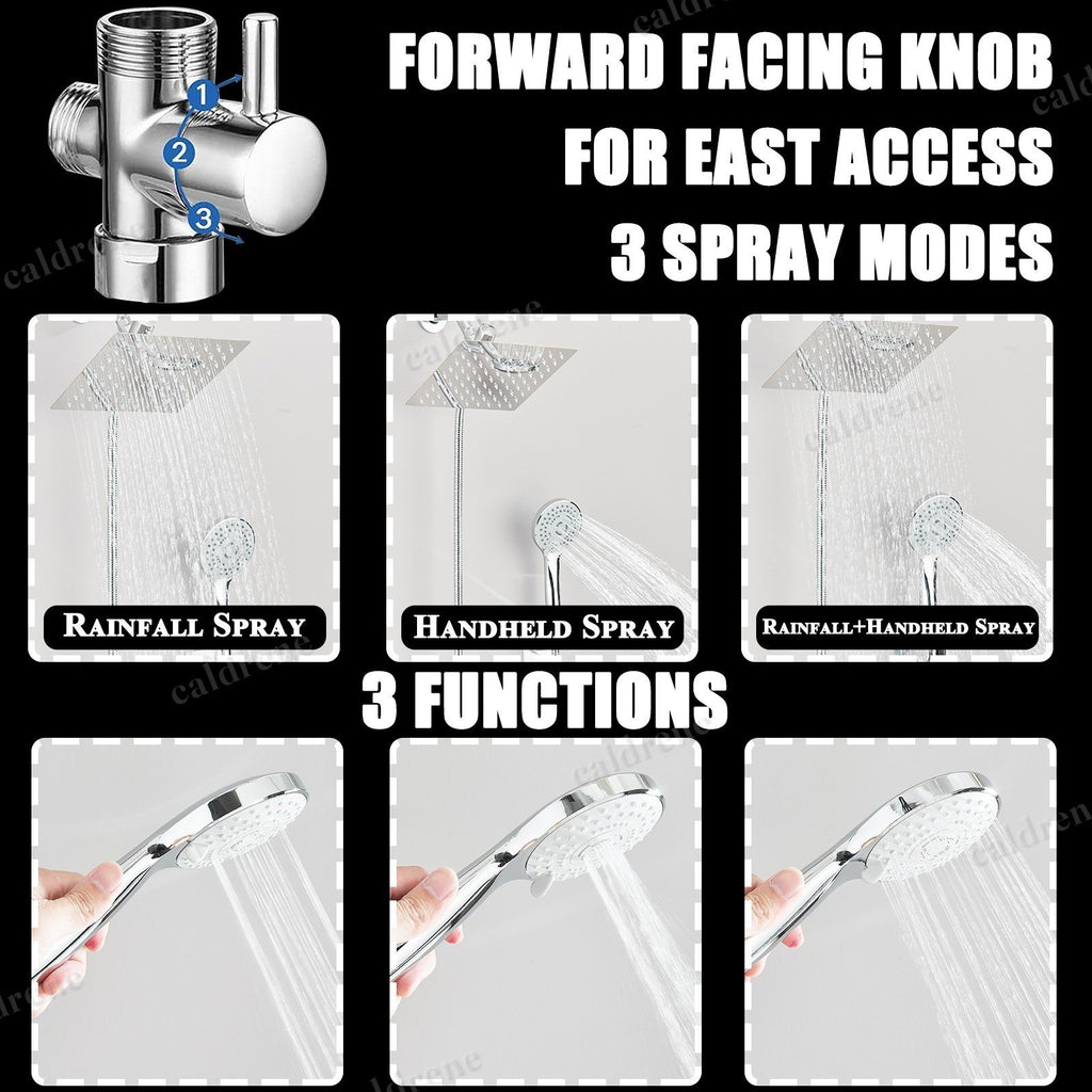 8-Inch Rain Shower Head with Handheld Spray Combo, High Pressure – view 4