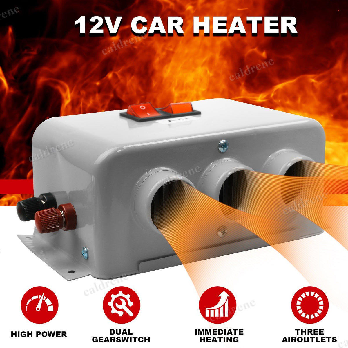 800W Electric Car Heater 12V Defogger Defroster Fan – view 2
