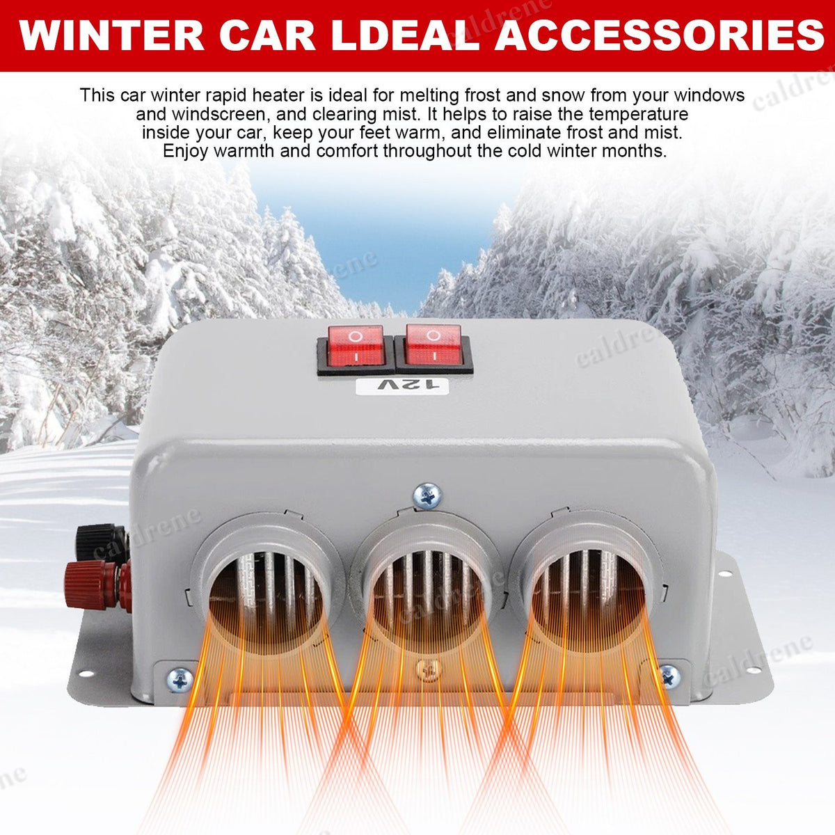 800W Electric Car Heater 12V Defogger Defroster Fan – view 4