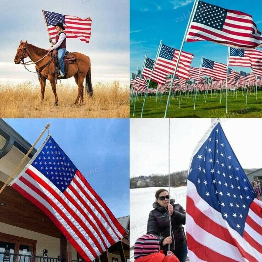 8x12 FT Heavy Duty Embroidered American Flag – view 10