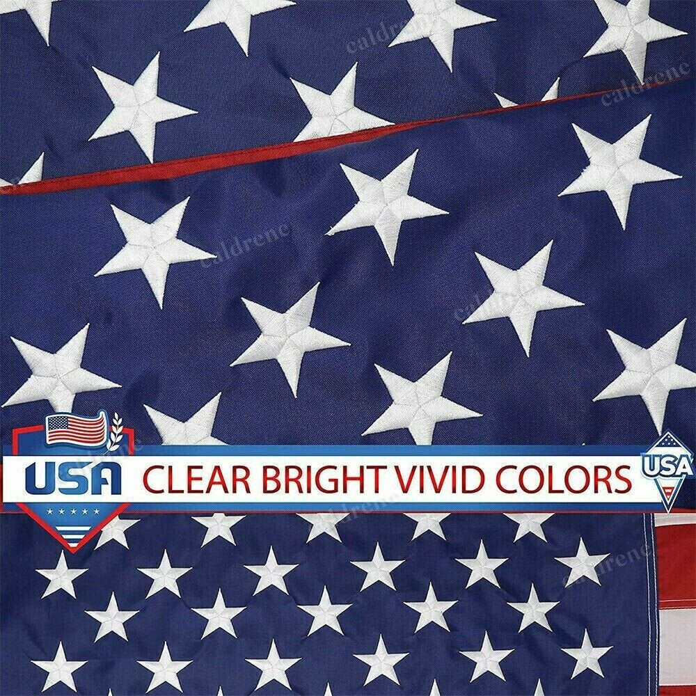 8x12 FT Heavy Duty Embroidered American Flag – view 4