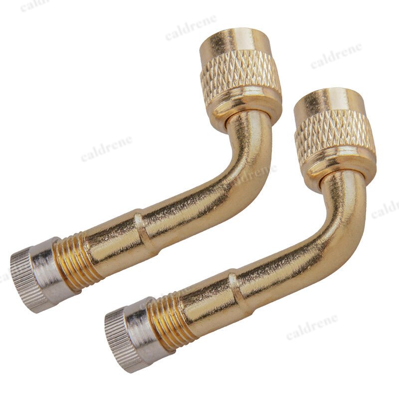 90-Degree Brass Valve Extension Adapters for Tire Inflation – view 2