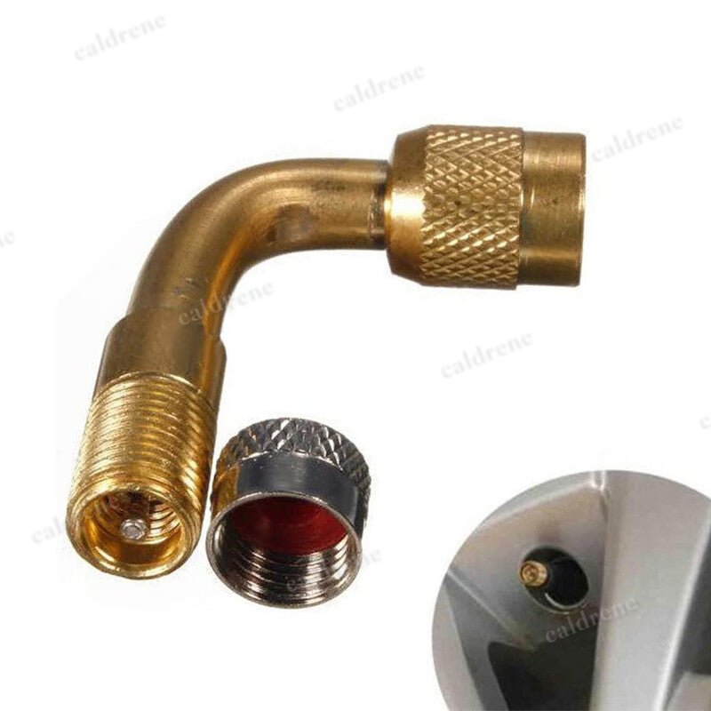 90-Degree Brass Valve Extension Adapters for Tire Inflation – view 5