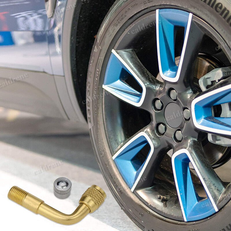 90-Degree Brass Valve Extension Adapters for Tire Inflation – view 7