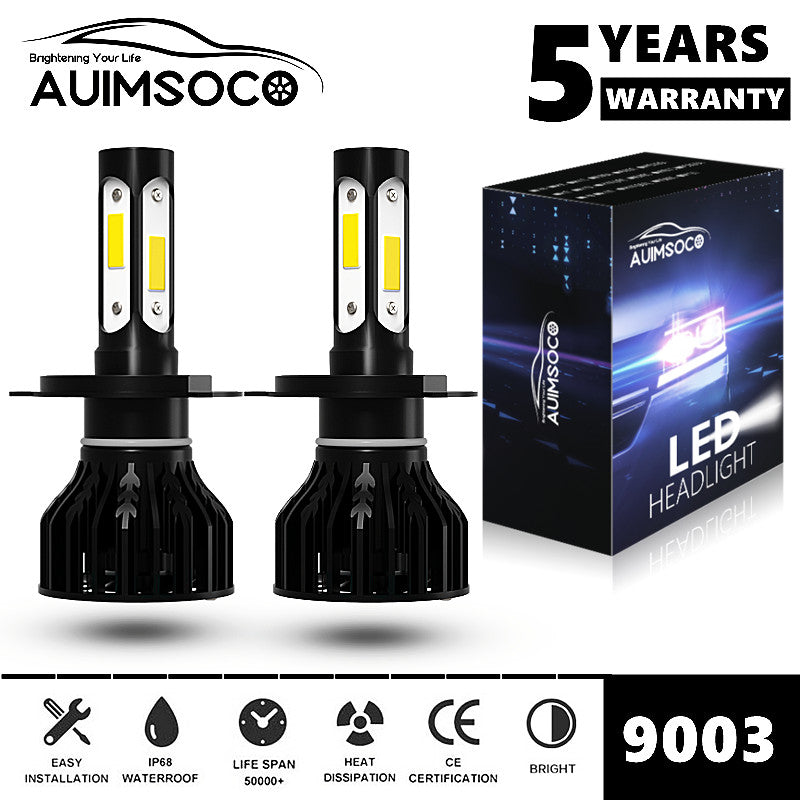 9003 H4 LED Headlight Bulbs Kit High Low Beam Super Bright White