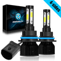 9004 LED Headlight Bulbs, Hi/Lo Beam, 6000K, 2 Pack