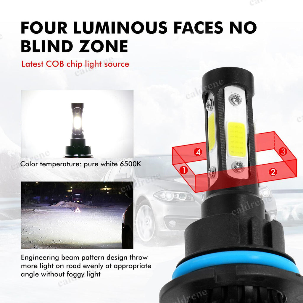 9004 LED Headlight Bulbs, Hi/Lo Beam, 6000K, 2 Pack – view 7