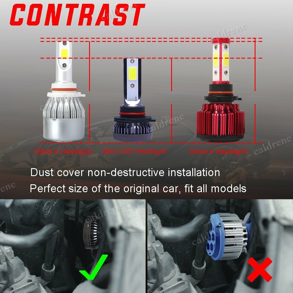 9005 9006 LED Combo Headlight Kit 6000K High Low Beam, 4 Bulbs – view 8