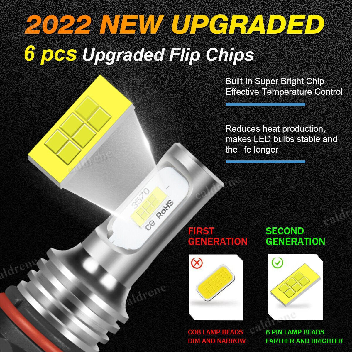 9005 9006 LED Headlight Combo Kit, High Low Beam, 10000K – view 7