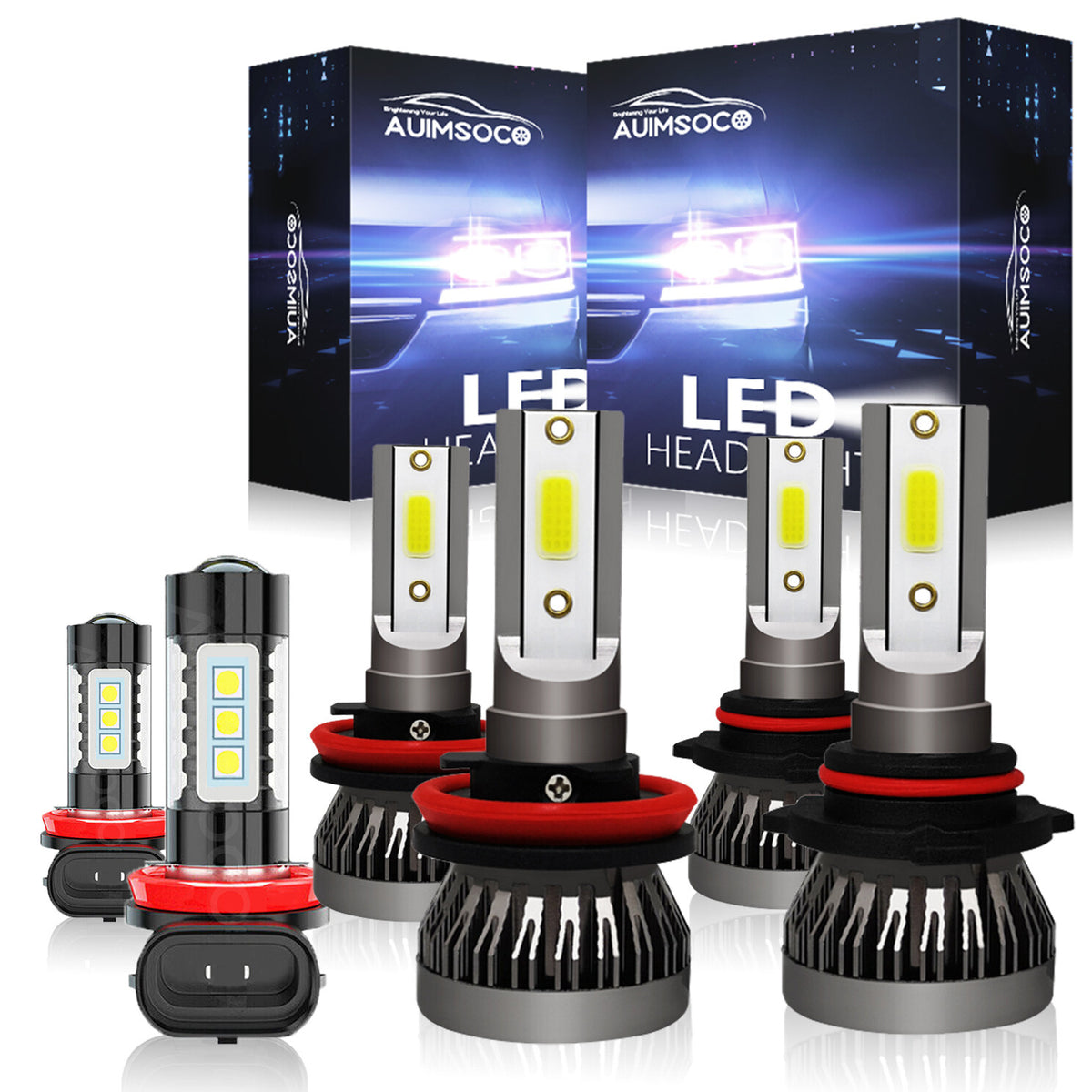 9005 H11 LED Headlight and Fog Light Combo Kit 8000K