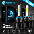 9006 LED Low Beam Headlight Bulbs 6 Sided 6500K, Pair