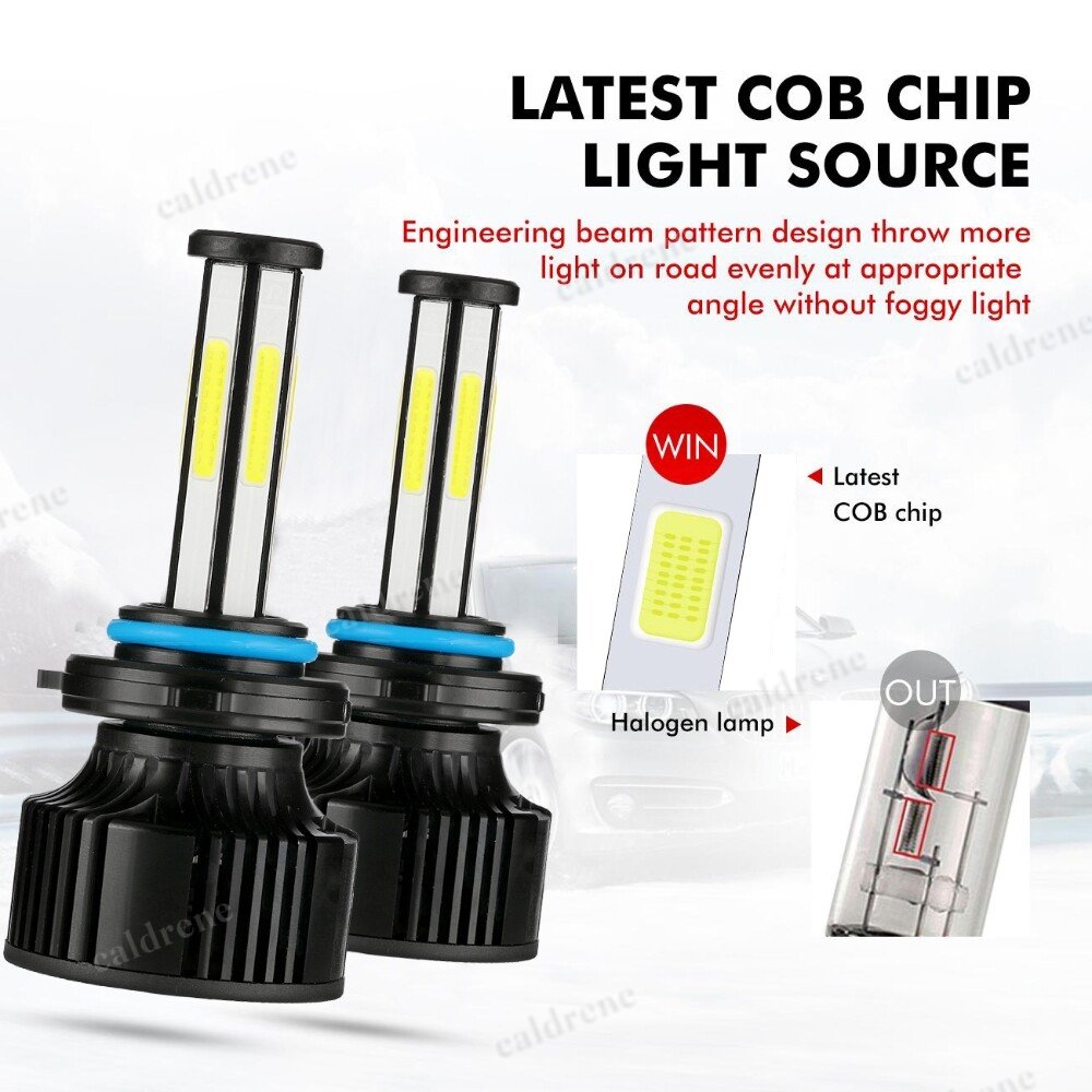 9006 LED Low Beam Headlight Bulbs 6 Sided 6500K, Pair – view 7