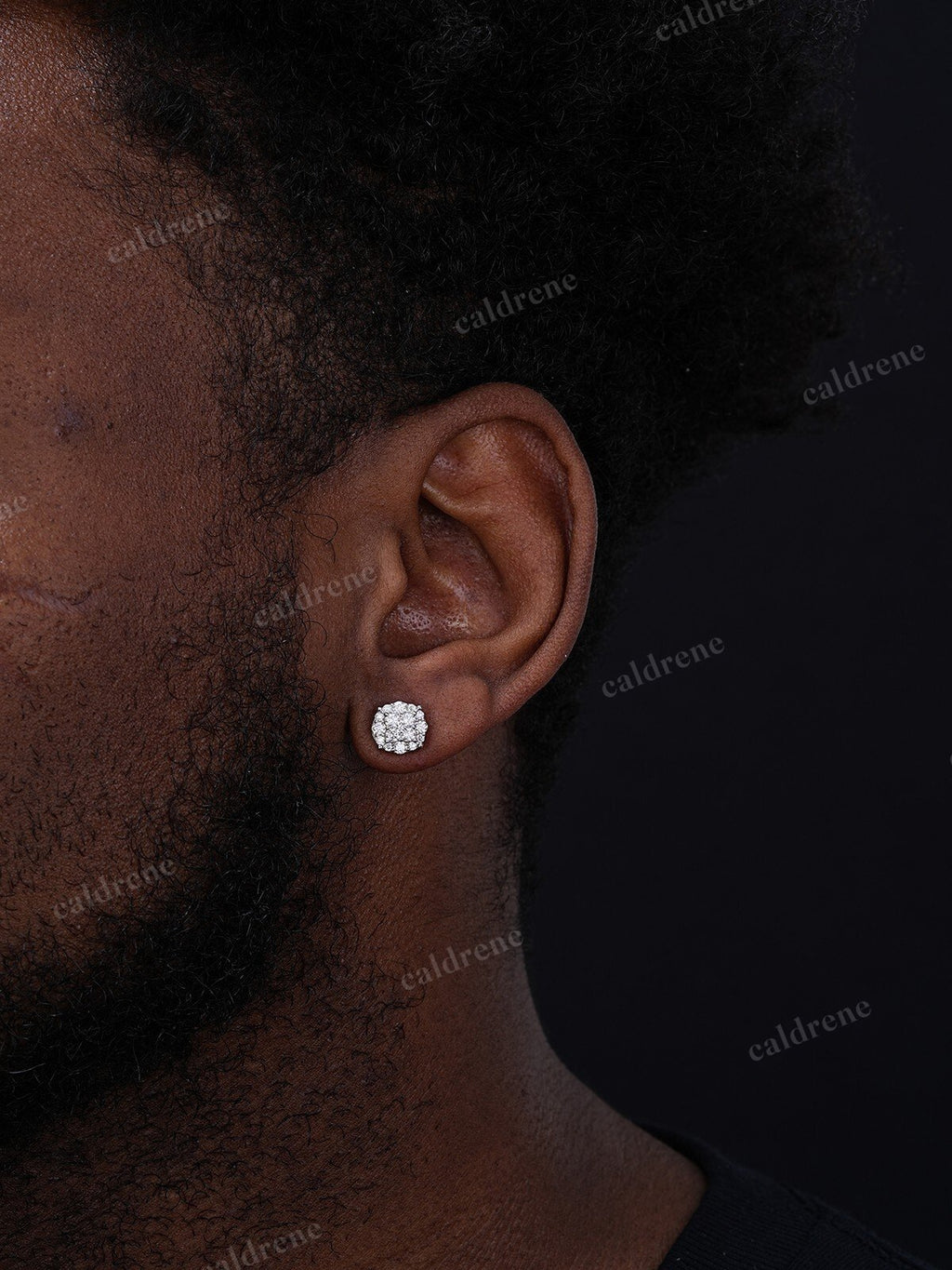 925 Sterling Silver Iced Cluster Round Stud Earrings – view 5