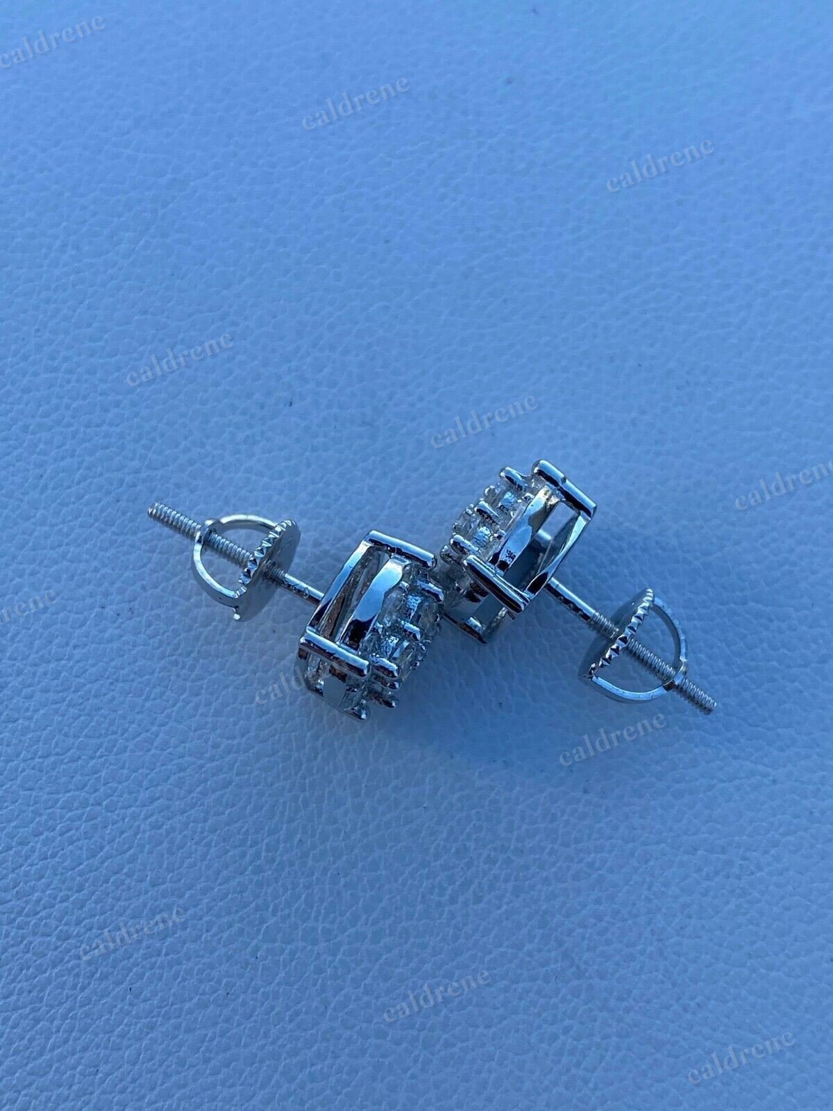 925 Sterling Silver Iced Cluster Round Stud Earrings – view 9