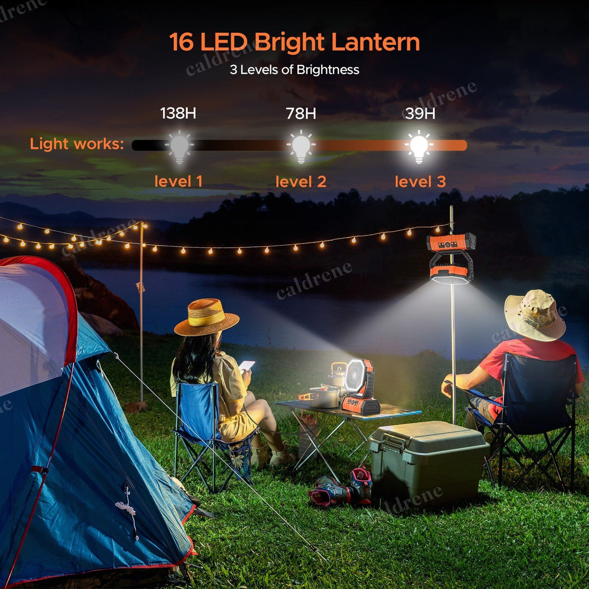 96-Hour Camping Fan with 20000mAh Power Bank – view 3