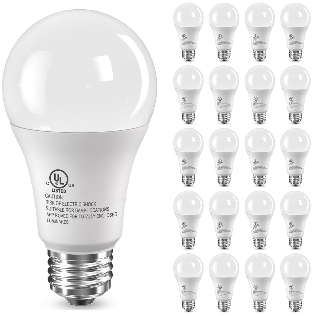 A19 LED Light Bulbs 100W Equivalent Daylight 5000K, 24 Pack