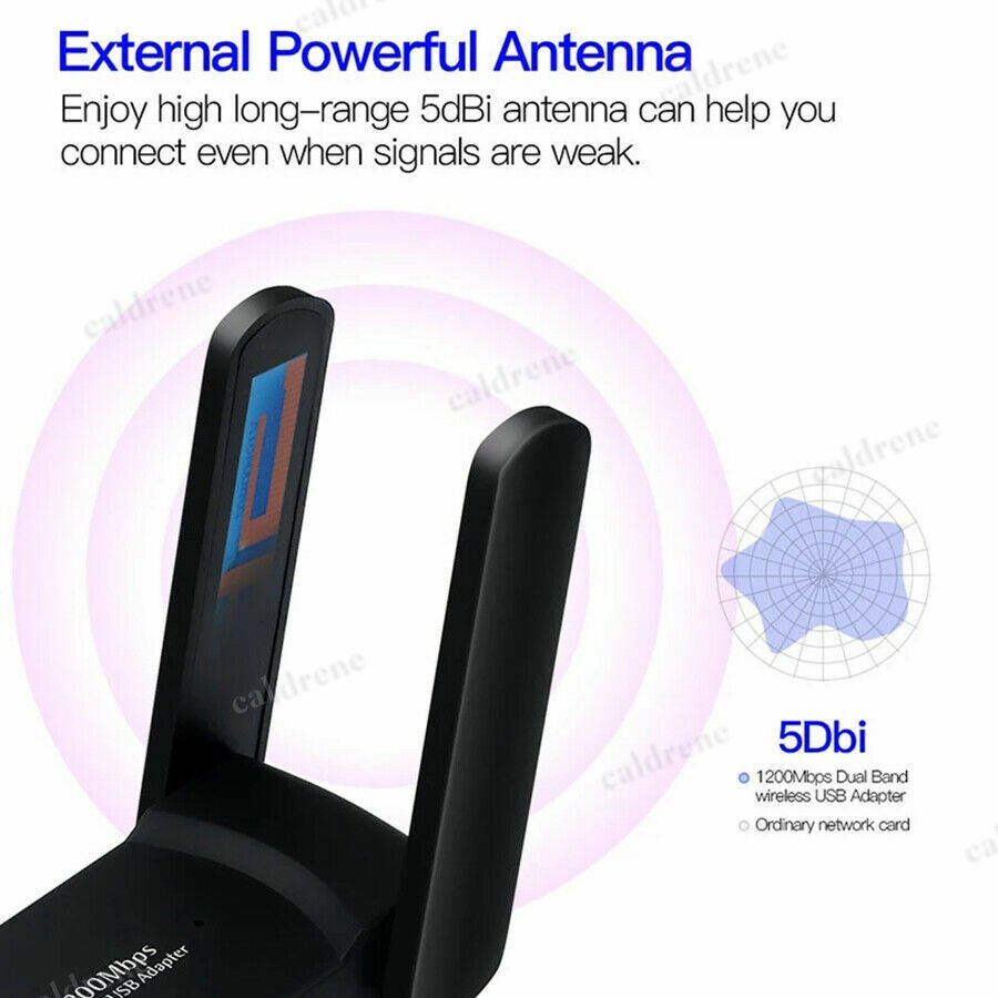 AC1200 Dual Band USB 3.0 WiFi Adapter with Antennas – view 3