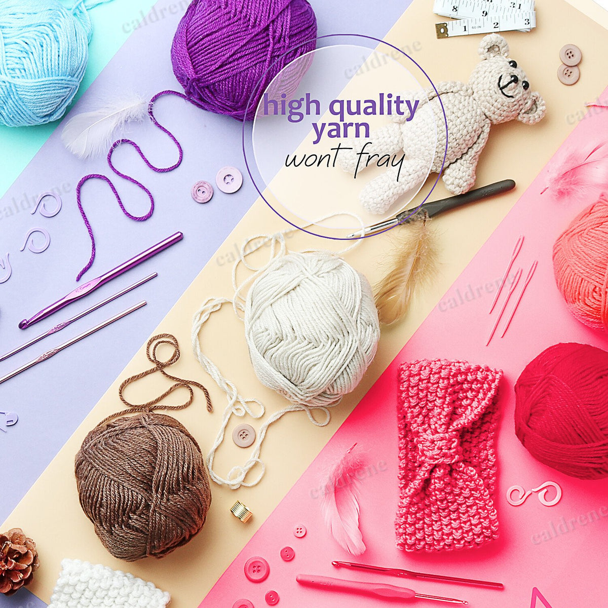 Acrylic Yarn Skeins Set for Crochet and Knitting – view 6