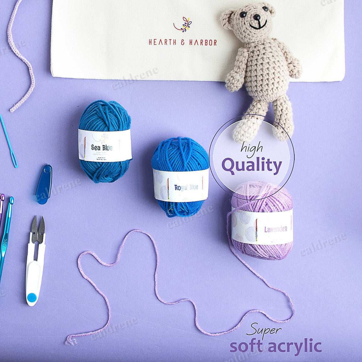 Acrylic Yarn Skeins Set for Crochet and Knitting – view 7