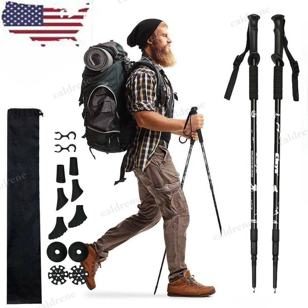 Adjustable Anti Shock Trekking Poles, 2 Pack – view 2