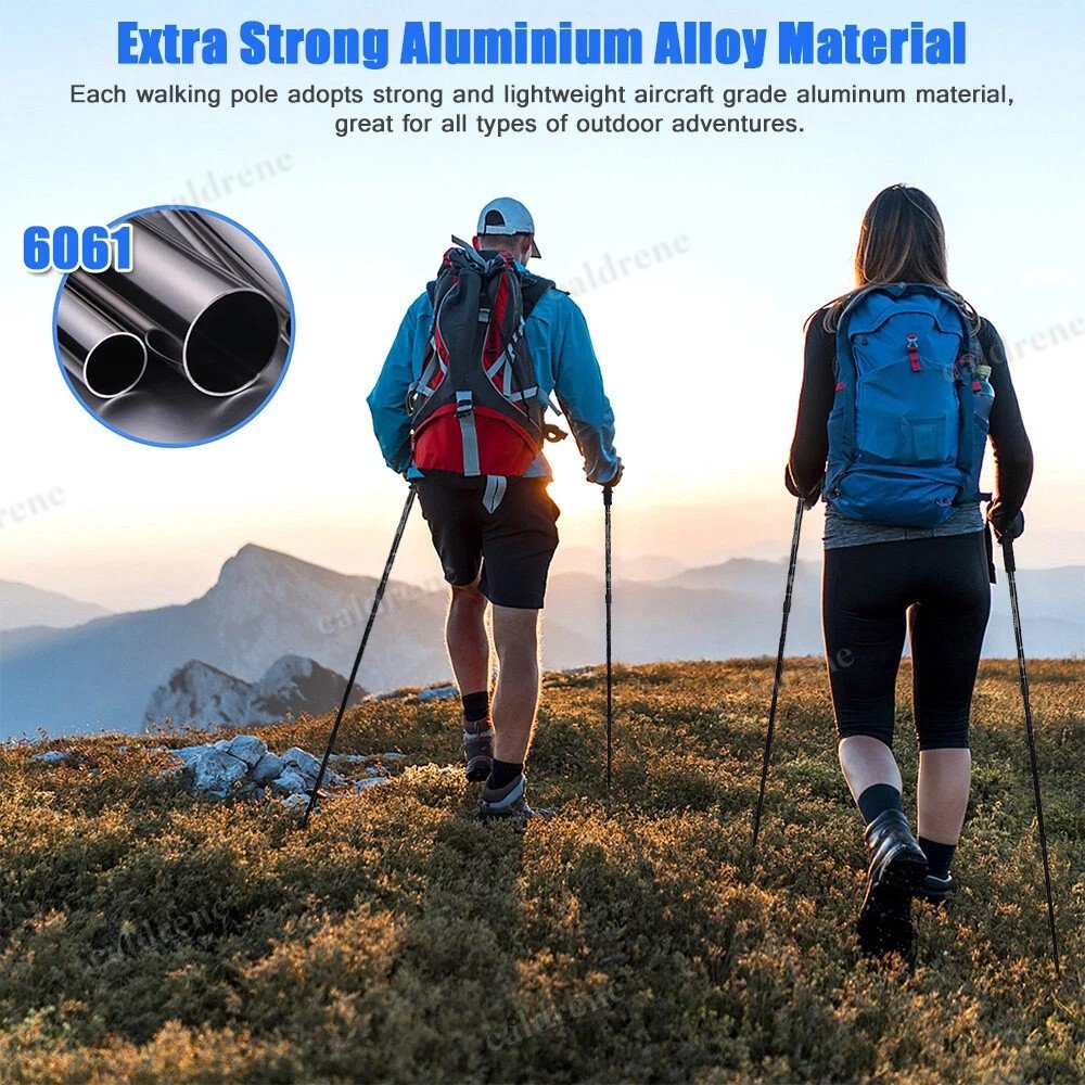 Adjustable Anti Shock Trekking Poles, 2 Pack – view 5