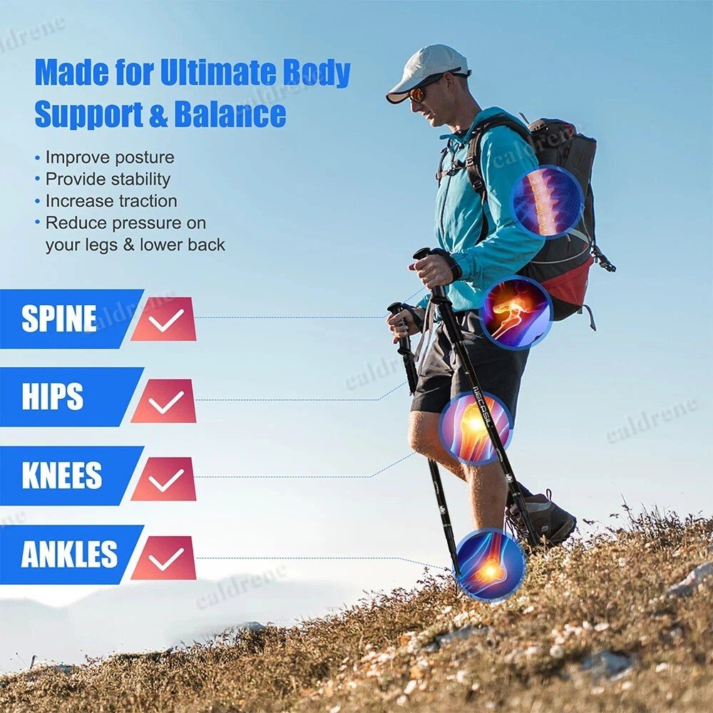 Adjustable Anti Shock Trekking Poles, 2 Pack – view 7