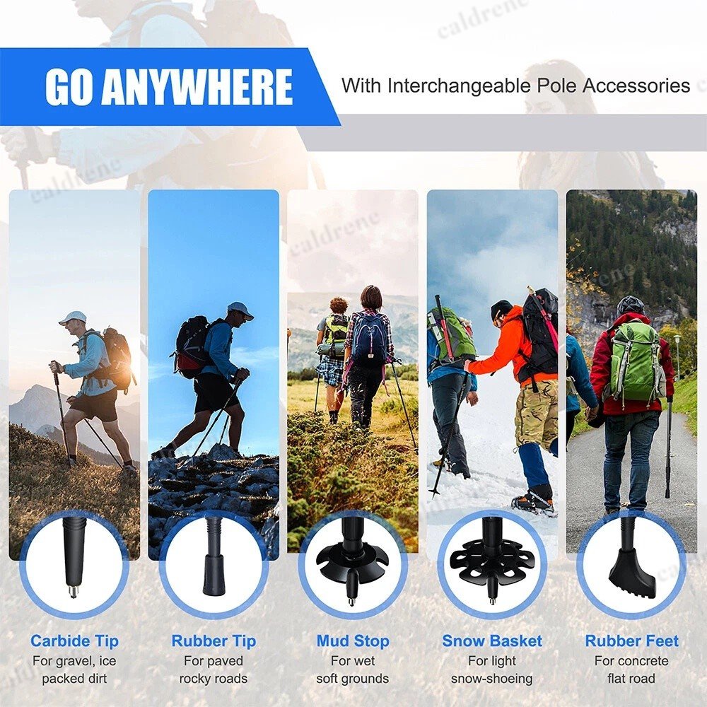 Adjustable Anti Shock Trekking Poles, 2 Pack – view 9