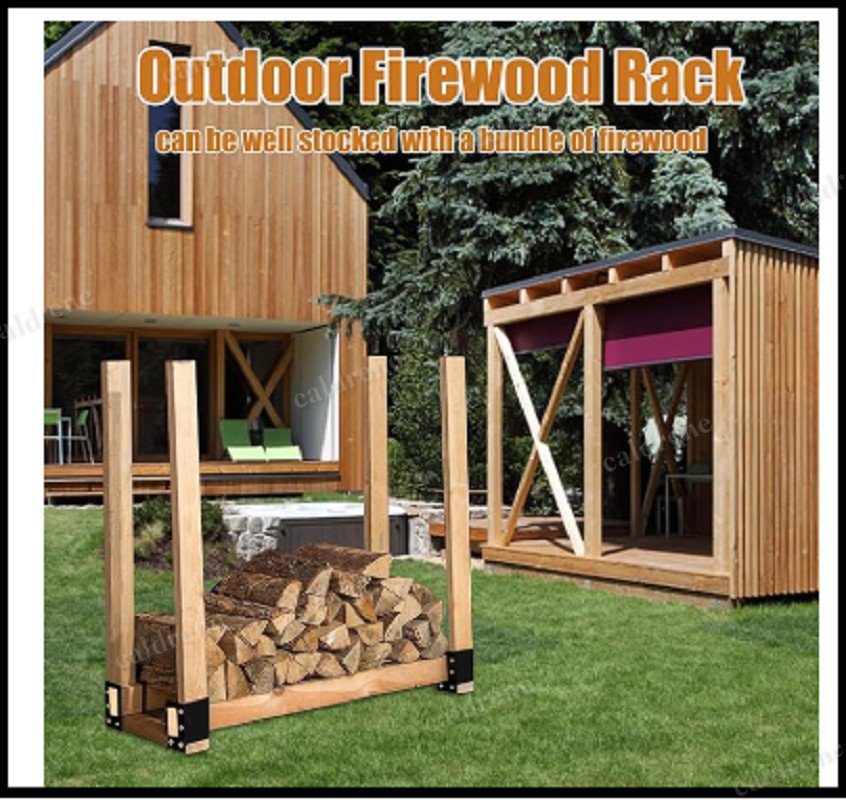 Adjustable Firewood Rack Brackets, 4 Pack – view 6