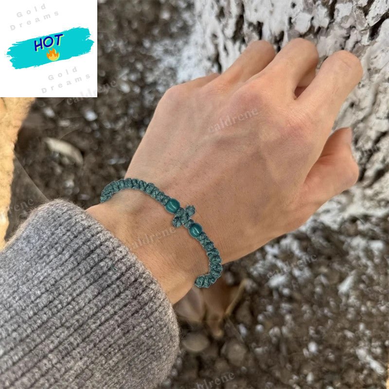 Adjustable Handwoven Greek Orthodox Prayer Bracelet for All – view 4