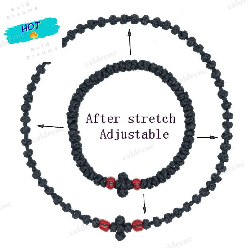Adjustable Handwoven Greek Orthodox Prayer Bracelet for All – view 5