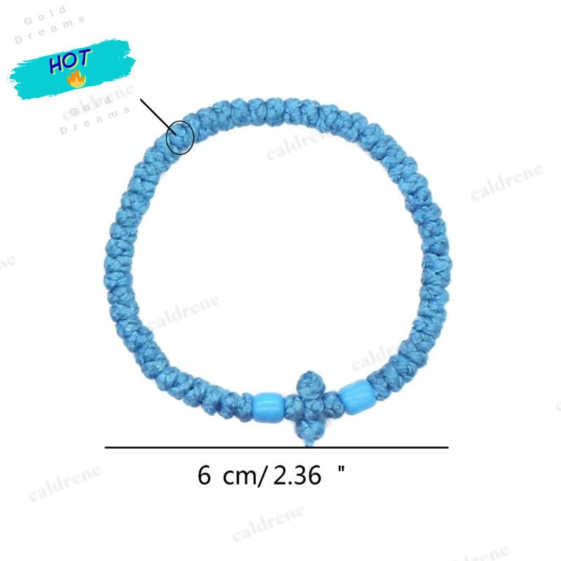 Adjustable Handwoven Greek Orthodox Prayer Bracelet for All – view 7