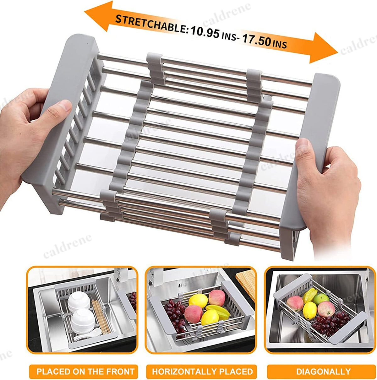 Adjustable Over-the-Sink Dish Drying Rack – view 3