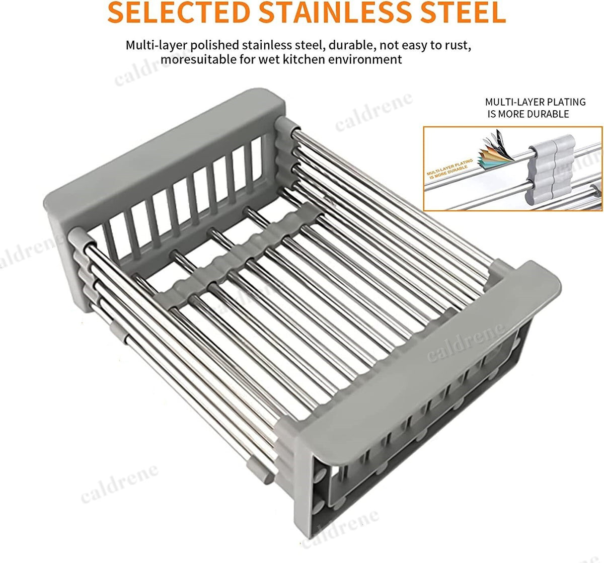 Adjustable Over-the-Sink Dish Drying Rack – view 7