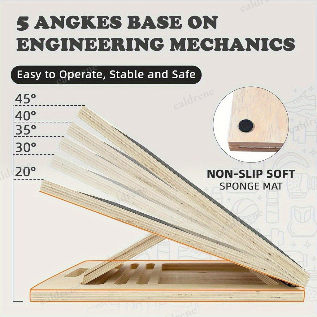 Adjustable Wooden Slant Board for Calf Stretching – view 4