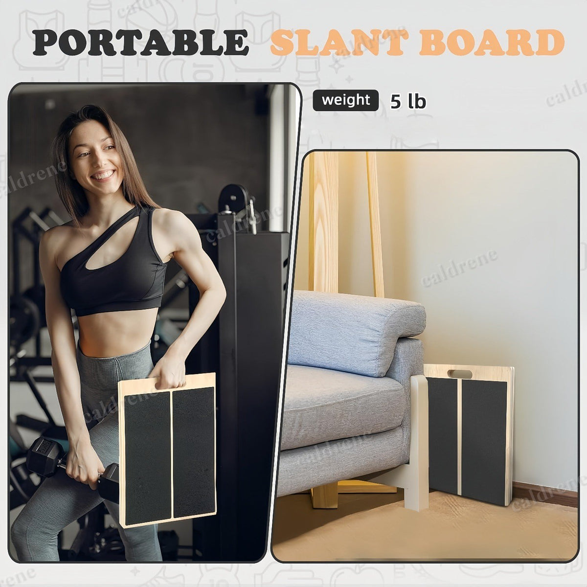 Adjustable Wooden Slant Board for Calf Stretching – view 8