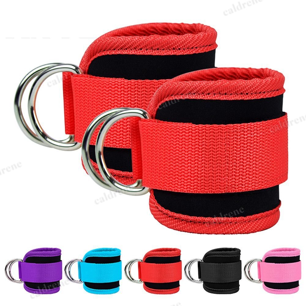 Adjustable Wrist Ankle Cuffs D Ring Pulley Lifting Straps Gym Cable Attachments – view 2