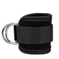 Adjustable Wrist Ankle Cuffs D Ring Pulley Lifting Straps Gym Cable Attachments – black