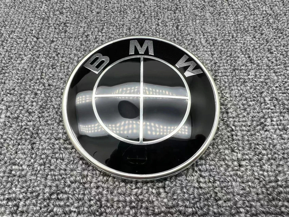 All Black Emblem Badge for Front and Rear Vehicles – FRONT 82MM