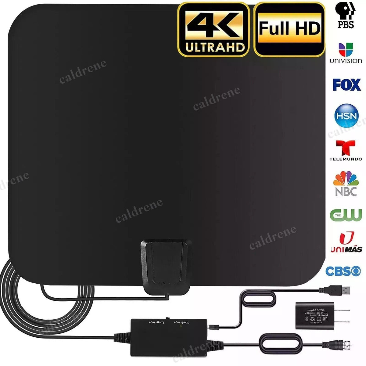 Amplified Indoor Digital HDTV Antenna with Signal Booster – view 2