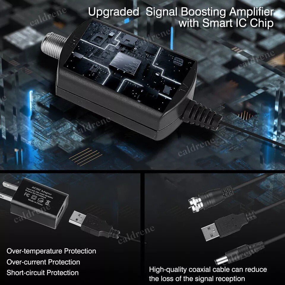 Amplified Indoor Digital HDTV Antenna with Signal Booster – view 4