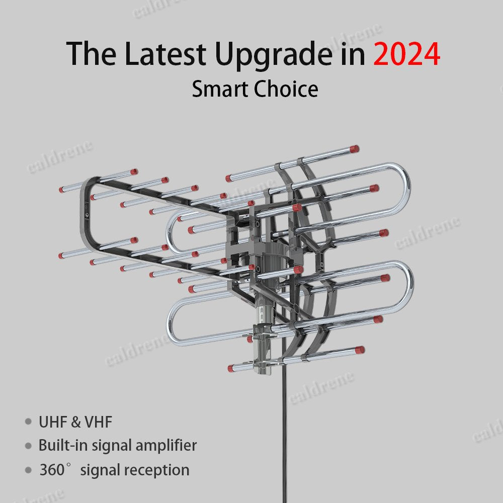 Amplified Outdoor HD TV Antenna with 360° Rotor – view 2