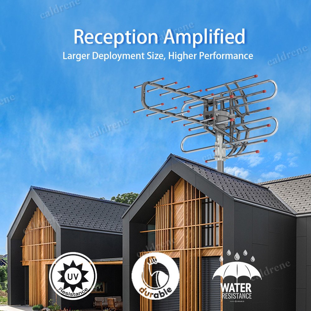 Amplified Outdoor HD TV Antenna with 360° Rotor – view 8
