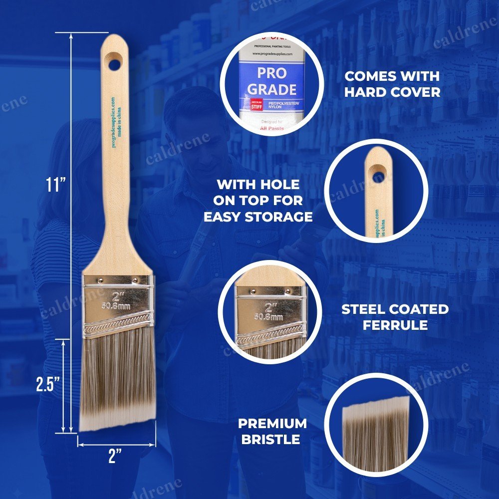Angled Trim Paint Brush Set for Walls and Trim, 12 Pack – view 2