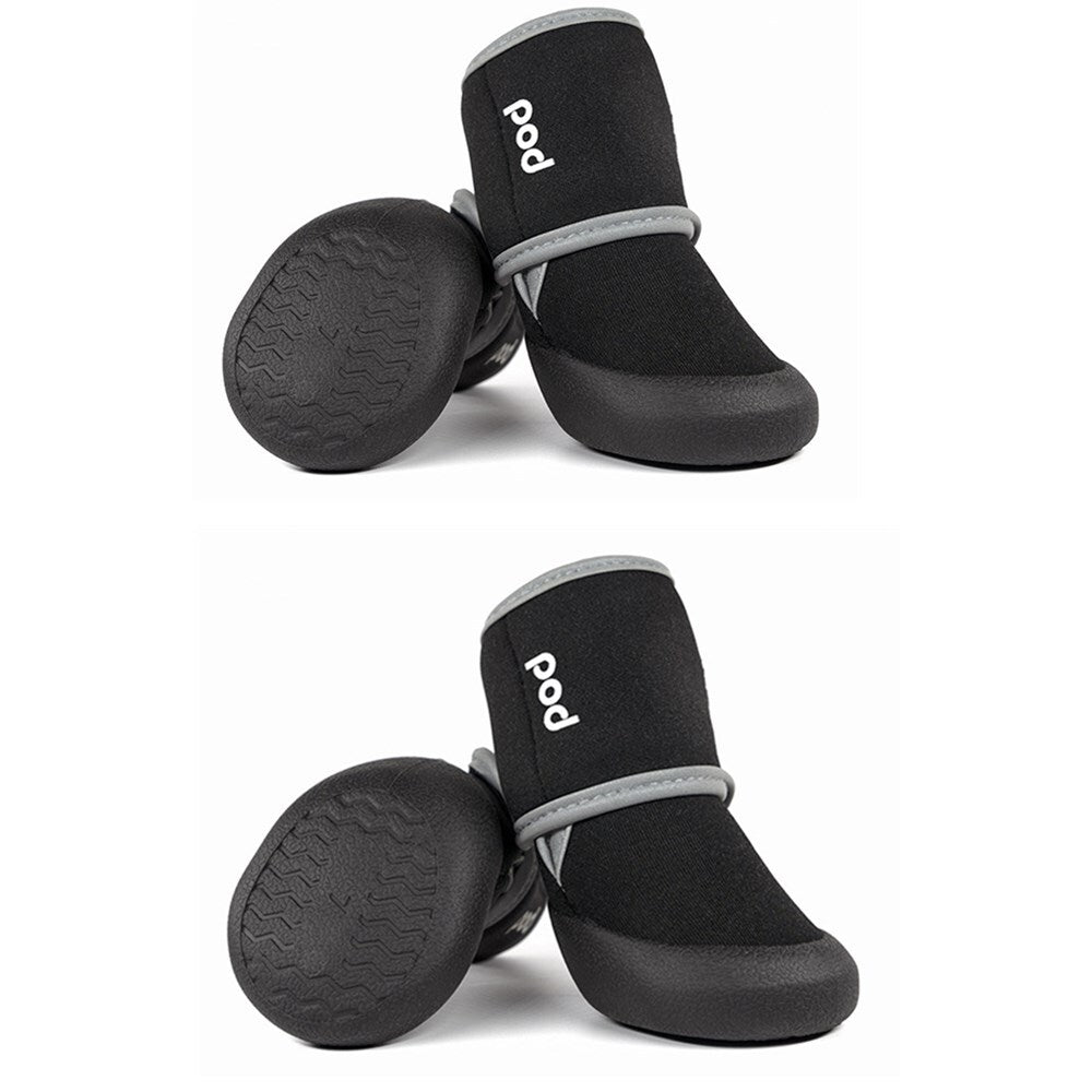 Anti Slip Dog Boots Paw Protectors with Reflective Strip, 4 Pack