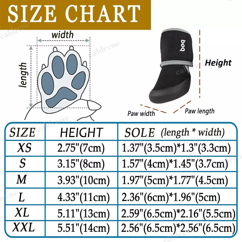 Anti Slip Dog Boots Paw Protectors with Reflective Strip, 4 Pack – view 3