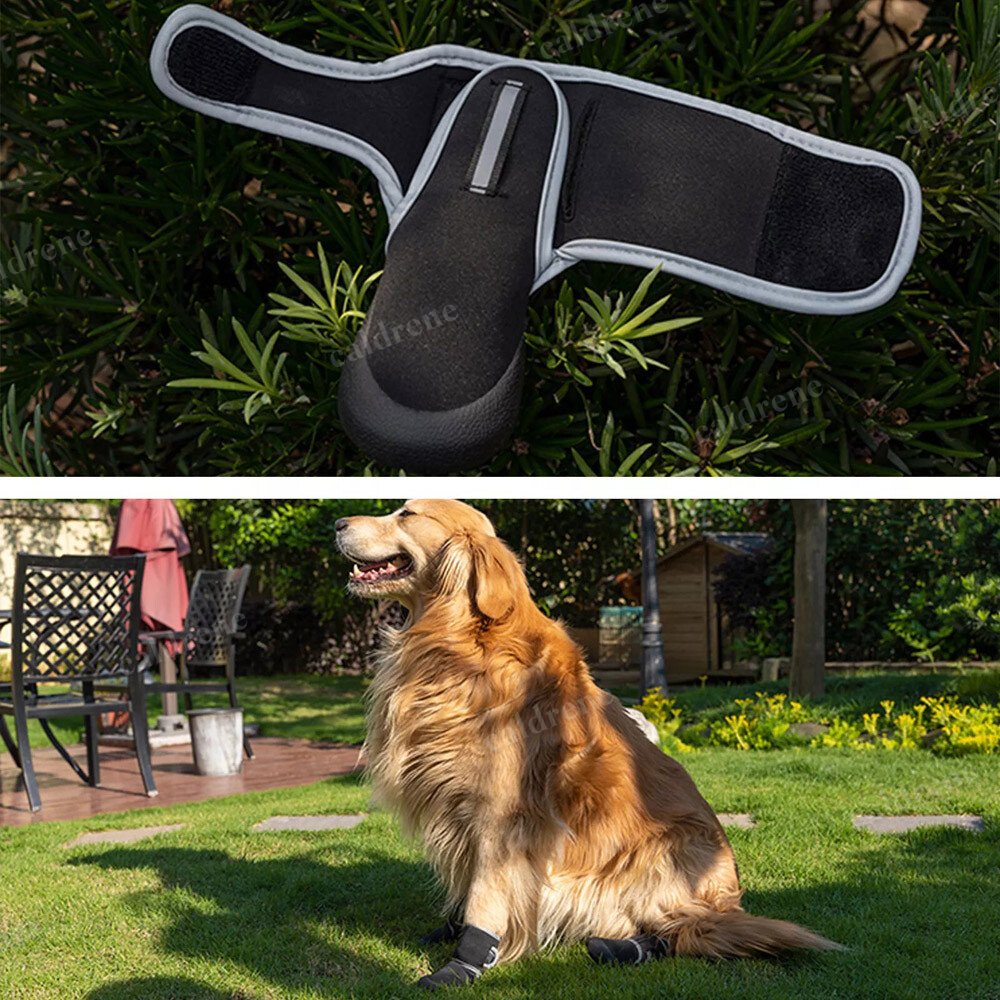 Anti Slip Dog Boots Paw Protectors with Reflective Strip, 4 Pack – view 9